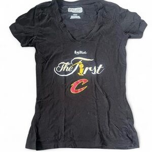 NBA The First Cleveland Cavaliers 2016 Championship Black V-Neck Women's T-Shirt